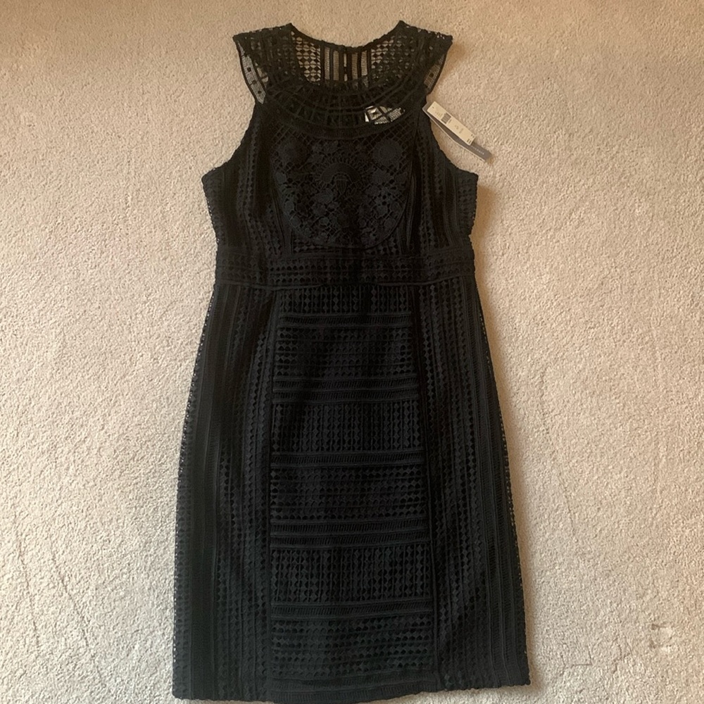 Brand New With Tags - Anthropologie Black Lace Dress